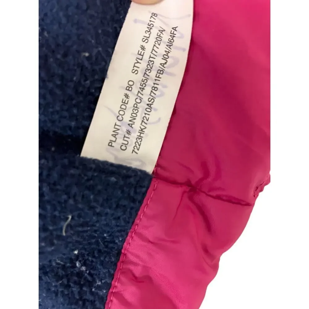 Ralph Lauren Hot Pink Puffer Coat Down Filled Padded Jacket Girls L Long Sleeve